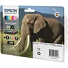 Image de EPSON Multipack 24 XL - Eléphant - Noir jaune cyan magenta magenta clair cyan clair (C13T24384011)