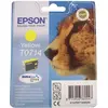 Image de Cartouche d'encre EPSON Originale T0714 Jaune (Yellow) Série Guépard - C13T07144010