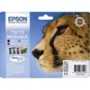Image de Cartouche d'encre EPSON Pack Multipack 4 Originales T0715 Série Guépard (Noir + 3 Couleurs) - C13T07154010