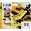 Image de Epson Multipack 16XL Stylo Plume, Cartouches d'encre d'origine XL Haute capacité, 4 couleurs: Noir, Cyan, Magenta, Jaune, WF-2010W WF-2520NF WF-2530WF WF-2540WF WF-2630WF WF-2650DWF WF-2750DWF