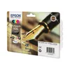 Image de EPSON Multipack 16 XL - Stylo plume - Noir Cyan Jaune Magenta (C13T16364022)