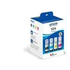 Image de Cartouche d'encre EPSON Pack 4 Bouteilles d'Encre Ecotank 104 (Noir + 3 Couleurs) - C13T00P640
