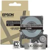 Image de Epson LabelWorks LK-5SBM Ruban compatible avec LW-C410 et LW-C624 Argenté métallisé/noir 18 mm