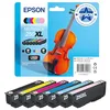 Image de Epson Cartouches d’Encre d’Origine 250XL Multipack 6 Couleurs Violon 250 | Noir, Cyan, Cyan Clair, Magenta, Magenta Clair, Jaune | 1 x 10,2 ML, 1 x 10 ML, 3 x 8,9 ML