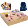 Image de Jeu De Cochon Trou Du Cochon - Bambou, 60 Cochons Silicone, 2 Des, Sac