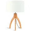 Image de GOOD&MOJO ANNAPURNA Lampe à poser Bambou/Lin écologique 40 W E27 Blanc