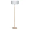 Image de GOOD&MOJO FUJI-F-4723-LG Lampadaire Bambou/Lin Ecologique 60 W E27 Gris Clair 167 cm