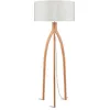 Image de ANNAPURNA-Lampadaire tripode Bambou & Lin Naturel H160cm blanc ivoire Good & Mojo