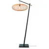 Image de Lampadaire Base Noire - CANGO - Bambou (Naturel)