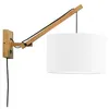 Image de Applique Murale - ANDES - Good&Mojo - Base Bambou - Lin Blanc - S