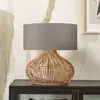 Image de Good & Mojo Lampe de table GOOD & MOJO Kalahari, 47 cm, lin foncé