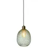 Image de it's about RoMi [DL] Lampe suspendue en verre / fer Venice ovale Dia. 18 x h.27 cm, or/vert