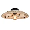 Image de Good&Mojo Plafonnier Andros - Naturel/Blanc - Diamètre 45 cm - Rond - Jonc de mer