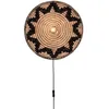 Image de Good&Mojo Andros Applique murale, naturel/noir, Ø 45 cm, ronde, jonc de mer, pour intérieur et chambre à coucher et salon