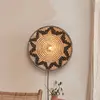 Image de GOOD & MOJO Applique murale Andros, noir/naturel, fiche, Ø 45cm