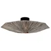 Image de Good&Mojo Plafonnier Panama - Gris foncé - 65 x 65 x 7 cm - Autres - Raffia