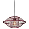 Image de Good&Mojo Maui - Suspension ronde en bambou - Bordeaux - Diamètre : 50 cm - Pour salon et chambre à coucher - Pour salle à manger