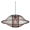 Image de Good&Mojo Maui - Plafonnier - Bordeaux - Diamètre 70 cm - Rond - Bambou - Lampe suspendue & lampe suspendue - Lampe de salon et chambre à coucher - Lampe suspendue pour table à manger