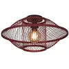 Image de Good&Mojo Maui Plafonnier rond en bambou Bordeaux Ø 50 cm