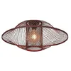 Image de Good&Mojo Maui Plafonnier rond en bambou Bordeaux Ø 70 cm