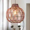 Image de GOOD & MOJO Suspension Mendoza, naturel/rouge, Ø 35 cm, bambou