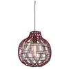 Image de Good&Mojo Mendoza Suspension ronde en bambou Bordeaux Ø 35 cm Pour salon et chambre à coucher
