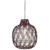 Image de Good&Mojo Mendoza Suspension ronde en bambou Bordeaux Ø 40 cm Pour salon et chambre à coucher