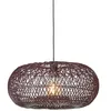 Image de Good&Mojo Suspension Arizona - Bordeaux - Diamètre : 50 cm - Rond - Bambou - Lampe suspendue et lampe suspendue - Lampe de salon et chambre à coucher - Lampe suspendue pour table à manger