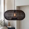 Image de GOOD & MOJO Suspension Arizona, rouge, Ø 70 cm, rotin, E27