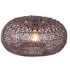 Image de Good&Mojo Plafonnier Arizona - Bordeaux - Diamètre : 50 cm - Rond - Bambou