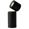 Image de it's about RoMi Lampe de table Milan - Noir - 6,5x6,5x19cm - Ronde - Métal - Lampe de lecture - Lampe de salon ou chambre à coucher - Lampe de chevet - Éclairage