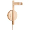 Image de Good&Mojo Okinawa Applique murale ronde en bois pour chambre à coucher et salon Beige Ø 20 x 33 cm