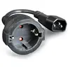 Image de Gembird PC-SFC14M-01 0.15m Coupleur C14 Noir câble électrique - Cables électriques (0,15 m, Mâle/Femelle, Coupleur C14, Noir)