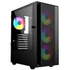 Image de GEMBIRD Boîtier Semi-Tour ATX/mATX Fornax 4000 ARGB Noir Multicolore