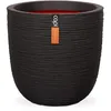Image de Capi Europe - Pot Boule Rib NL - 35x34 - Noir - Ouverture Ø35 - Pot intérieur et extérieur - KBLR932