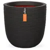 Image de CAPI EUROPE Pot de fleurs boule RIB NL - 43x41 cm - Noir