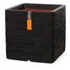Image de Capi Europe - Pot carré Rib NL - 40x40 - Noir - Ouverture Ø40 - Pot intérieur et extérieur - KBLR903