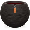 Image de Capi Europe - Vase Boule Rib NL - 40x32 - Noir - Ouverture Ø40 - Pot intérieur et extérieur - KBLR270