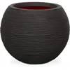 Image de CAPI EUROPE Pot de fleurs rond NATURE RIB - 40x32 cm - Noir
