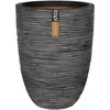 Image de CAPI EUROPE Pot de fleurs élégant bas NATURE RIB - 46x58 cm - Anthracite