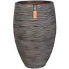 Image de Capi Europe - Vase élégant Deluxe Rib NL - 38x58 - Anthracite - Ouverture Ø38 - Pot intérieur et extérieur - KOFZ1131