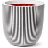 Image de CAPI EUROPE Pot de fleurs GROOVE NL - 43x41 cm - Ivoire - Résistant aux intempéries