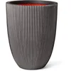 Image de CAPI EUROPE Vase élégant bas GROOVE NL - 34x46 cm - Anthracite