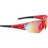 Image de BBB Summit bsg-50 Lunettes Sport Cyclisme avec Verres interchangeables Unisexe Adulte Taille Unique Rouge Brillant/Verre Rouge