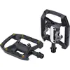 Image de BBB Pédales de vélo de Piste Double Fonction avec Crampons SPD et Plats de 1,4 cm en Aluminium Durable, antidérapant, Tension réglable pour VTT, vélo électrique Urbain, DualChoice Trail BPD-62, Noir