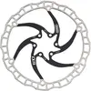 Image de ELVEDES Disque LX18 Light VTT/Route/E-Bike Ø180mm Noir Disque Frein Cycle Argent