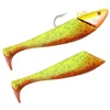 Image de SPRO Salty Beast Mega Jig Shad 24 cm 470 g   2 + 1 jigkopf caoutchouc poisson leurre pour pêche en Norvège mer en caoutchouc & Island flétan Leurre, Orange / Chartreuse