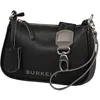 Image de Burkely Always Alyx Pochette Bandoulière   Noir   Sac à Main et Pochette en Cuir 2-en-1   Design Rétro avec Sangle Logo et Dragonne   Finition Enduite Facile d’Entretien