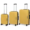 Image de TravelZ Swinger Set de 3 Valises Rigide - Ensemble de Bagages S/M/L Coque Dure avec Serrure TSA (Jaune, 3 pcs Set)