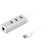 Image de Macally U3HUBGBA concentrateur en aluminium USB 3.0 trois ports avec adaptateur Gigabit Ethernet